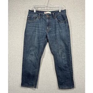 Levi's 505 Regular Fit Jeans Dark Wash‎ Denim Pants Classic Style Size 14 Husky